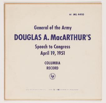 맥아더 장군 연설 레코드판